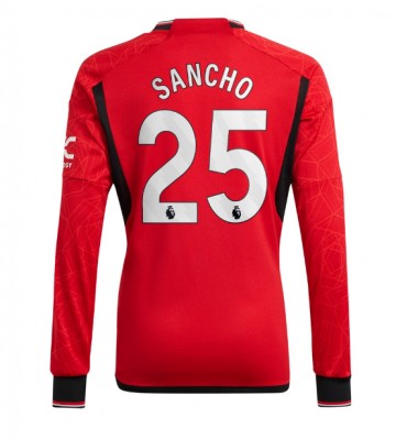 Manchester United Jadon Sancho #25 Replika Hjemmebanetrøje 2023-24 Langærmet